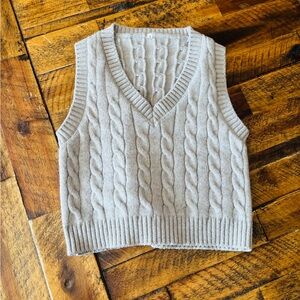 Cable Knit Sweater Vest